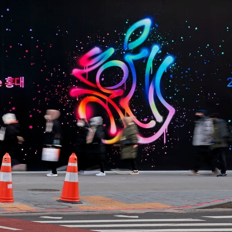 Store Opening Identity for Apple Hongdae