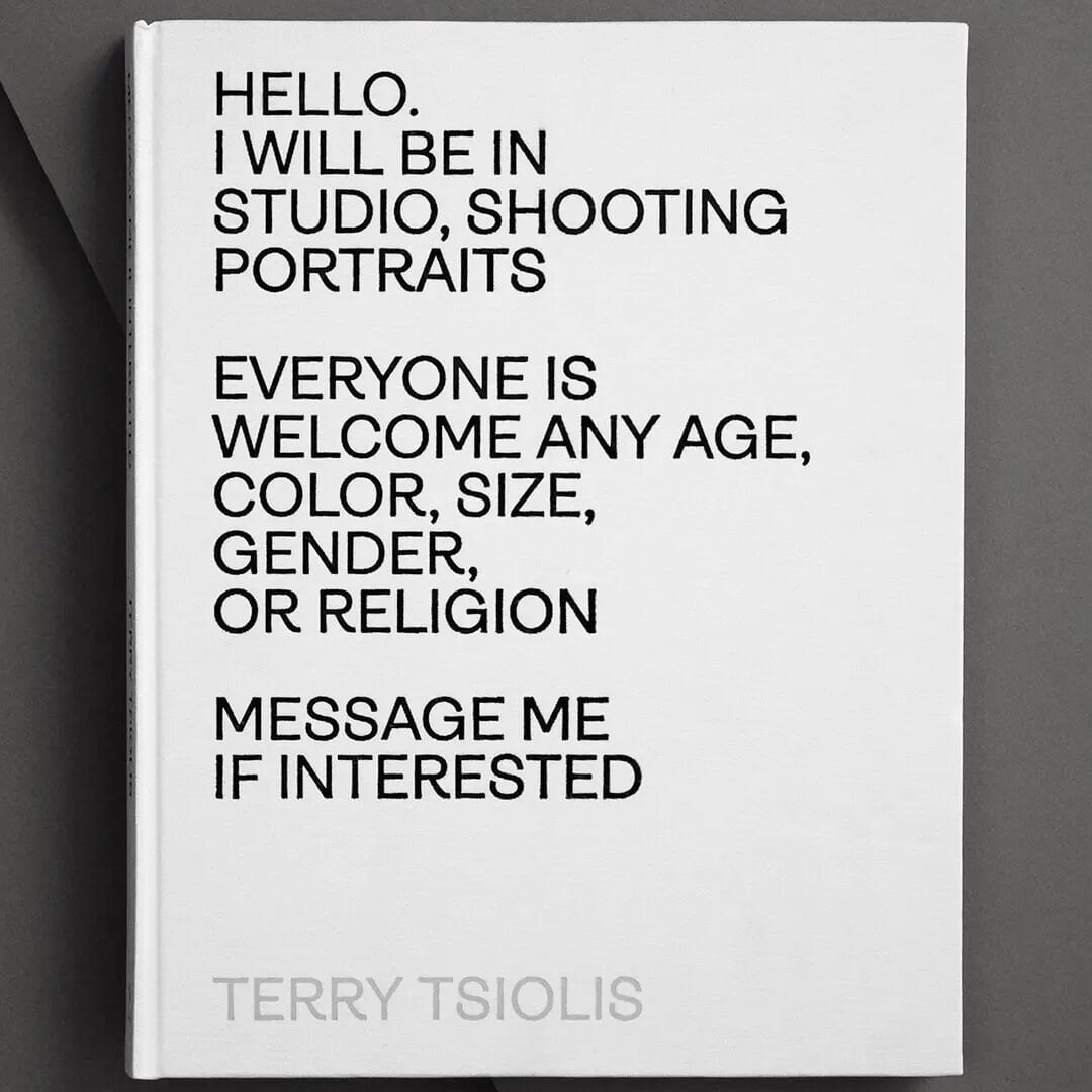 Editorial Design for Terry Tsiolis’ Open Studio Portrait Collection
