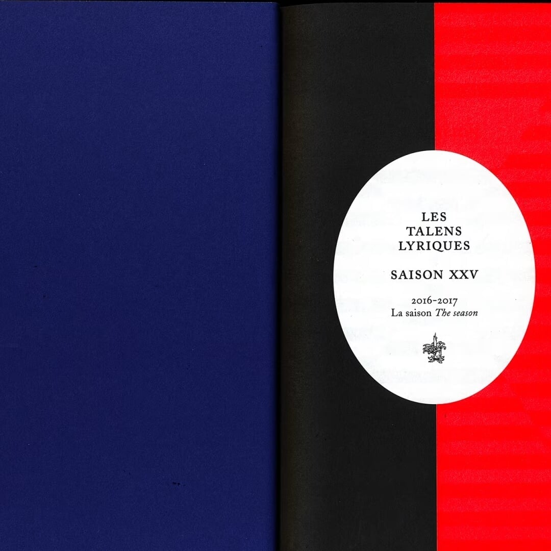 Book Design for Les Talens Lyriques' 2016–2017 Agenda