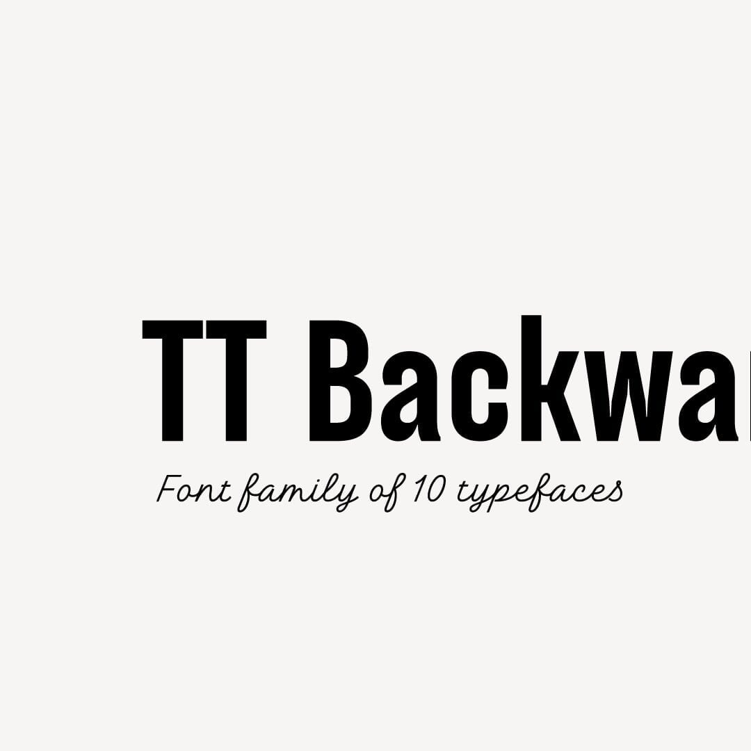 Experimental Typeface Design for TT Backwards
