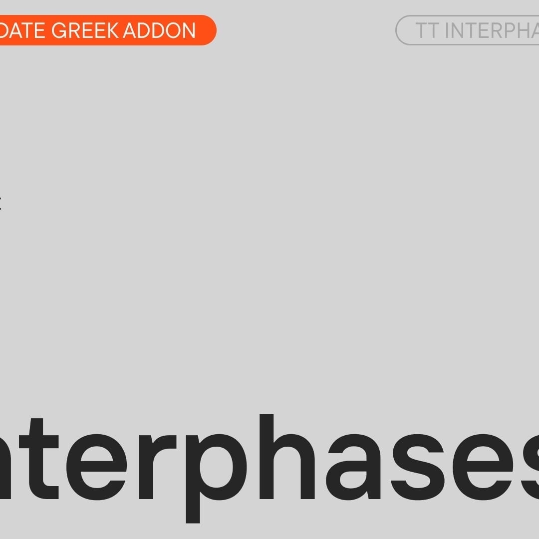 Typeface Design for TT Interphases Pro
