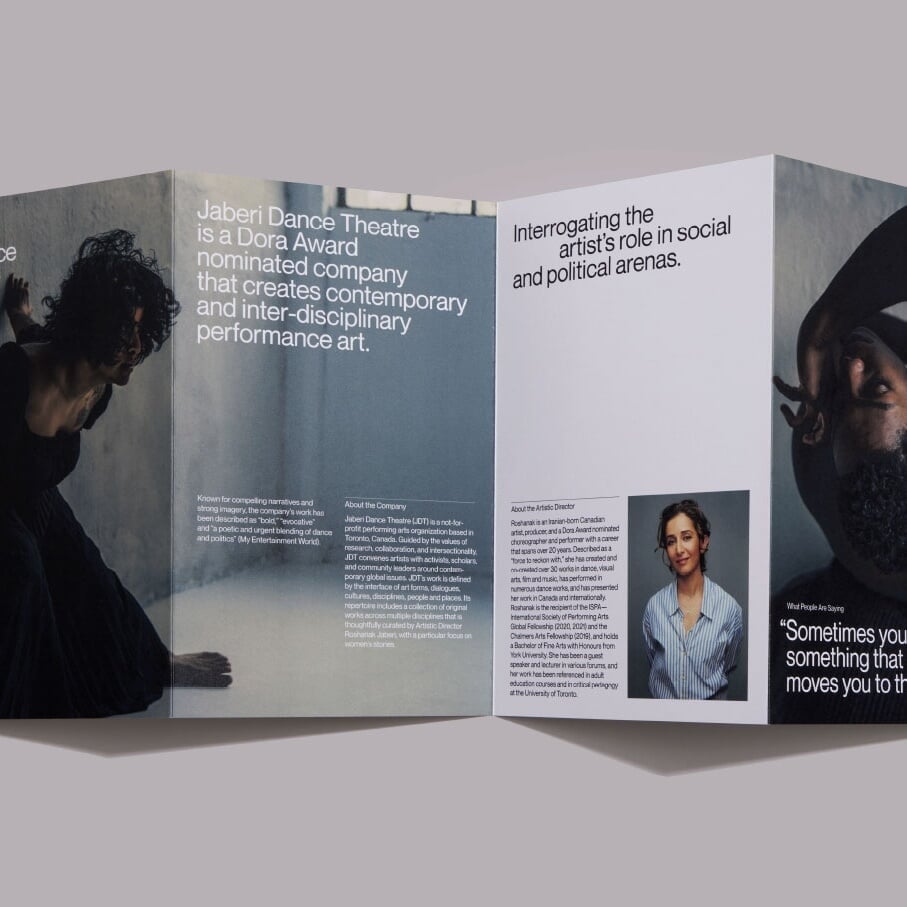 Website and Brand Identity for Jaberi Dance Theatre