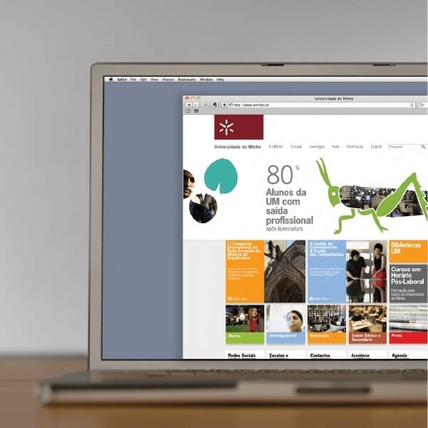 Web Design for Universidade Do Minho Portal