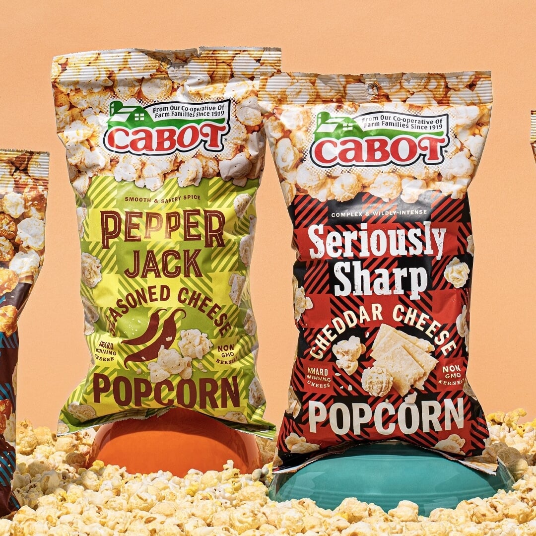 Packaging Design for Cabot Creamery Popcorn