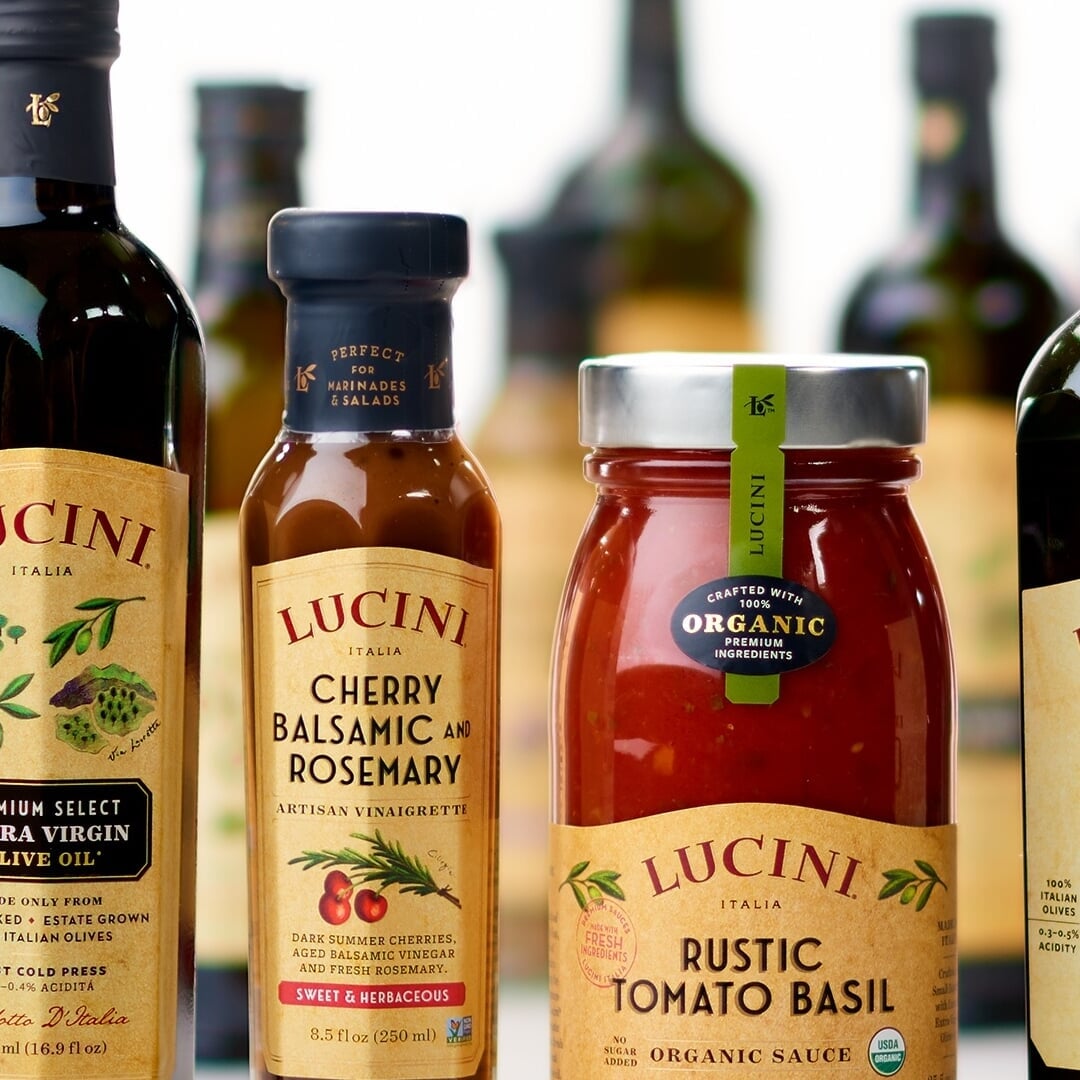 Packaging Redesign for Lucini Sauces and Vinaigrettes