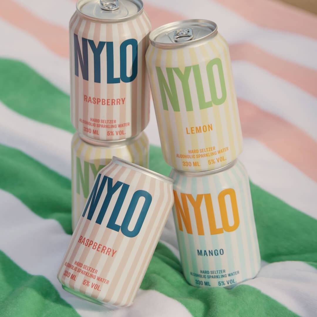 Branding and Packaging for Nylo Hard Seltzer