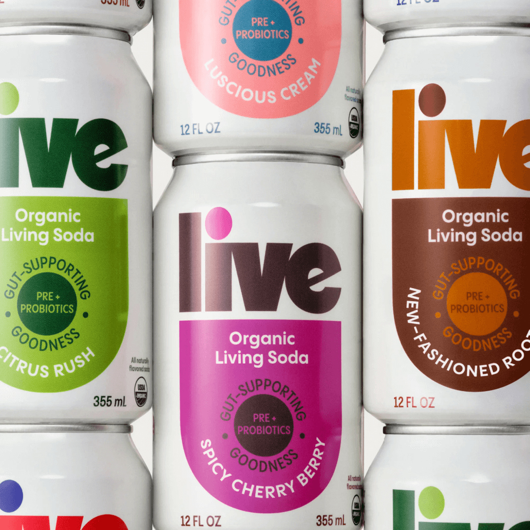 Rebrand and Packaging Design for Live Soda