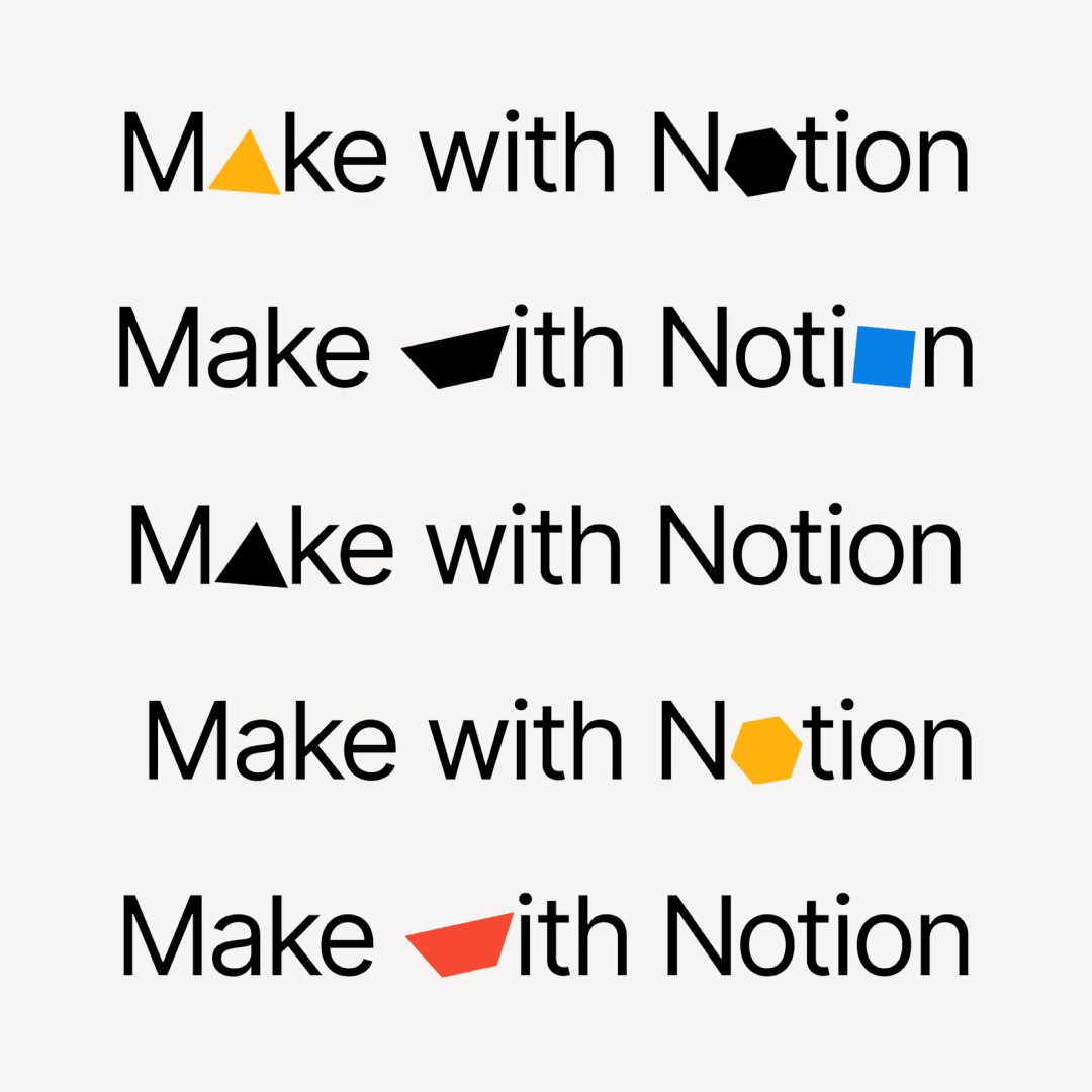 Visual Identity for Make with Notion Conference