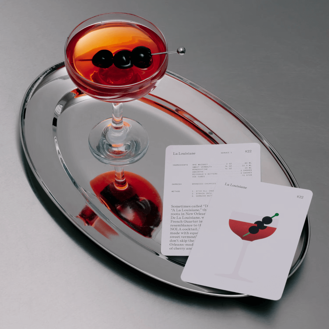 Packaging Design for the Cocktail Cabinet Recipe Card Series