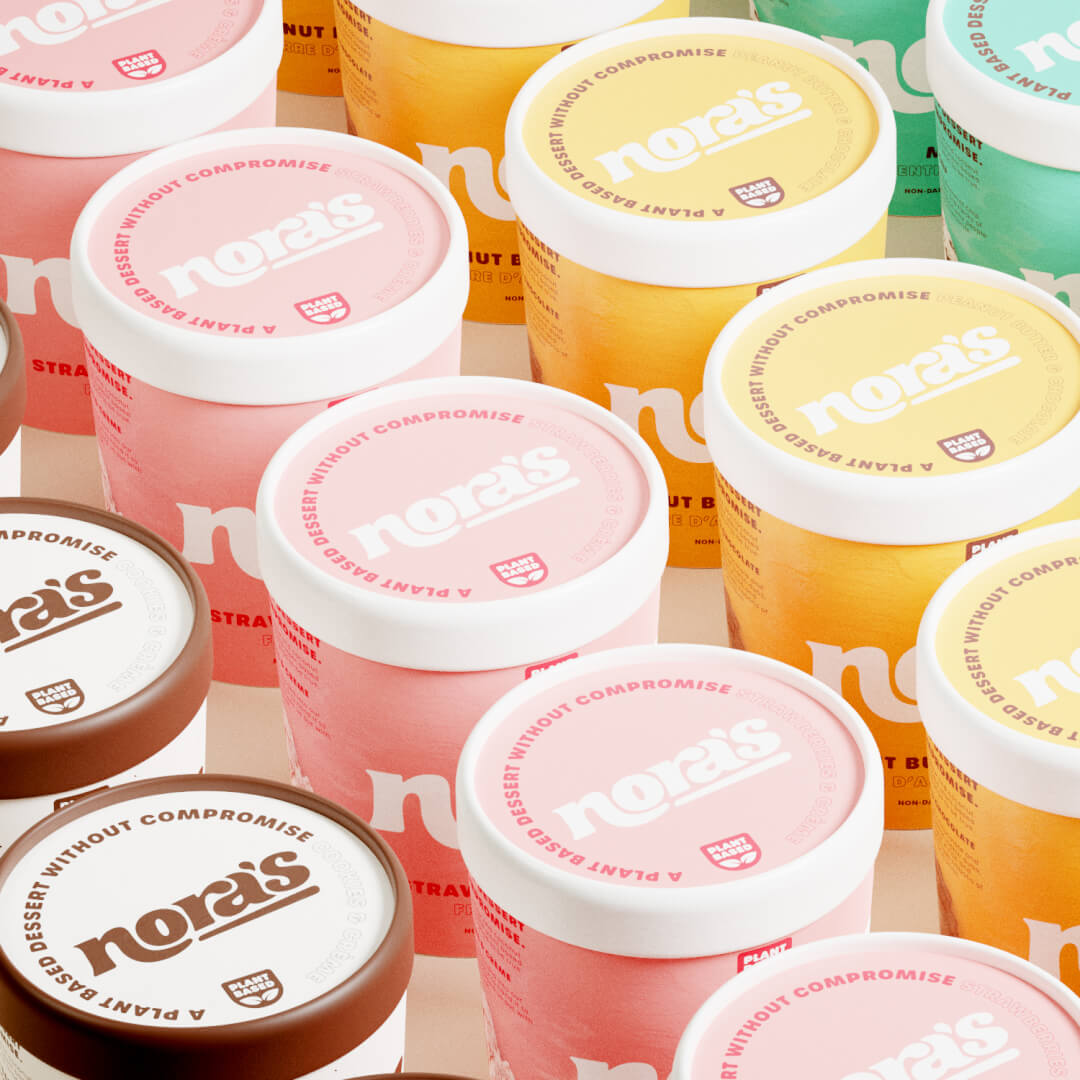 Brand Identity and Packaging for Nora’s Non-Dairy
