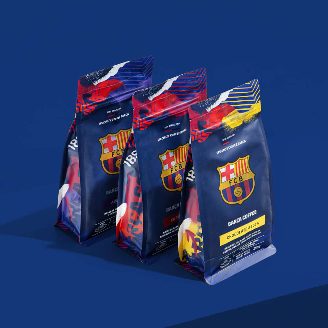 Packaging Design for FC Barcelona Barça Coffee