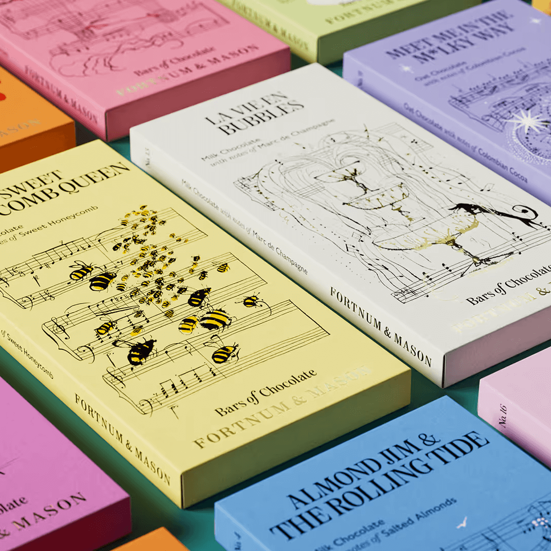 Packaging Redesign for Fortnum & Mason Chocolate Bars