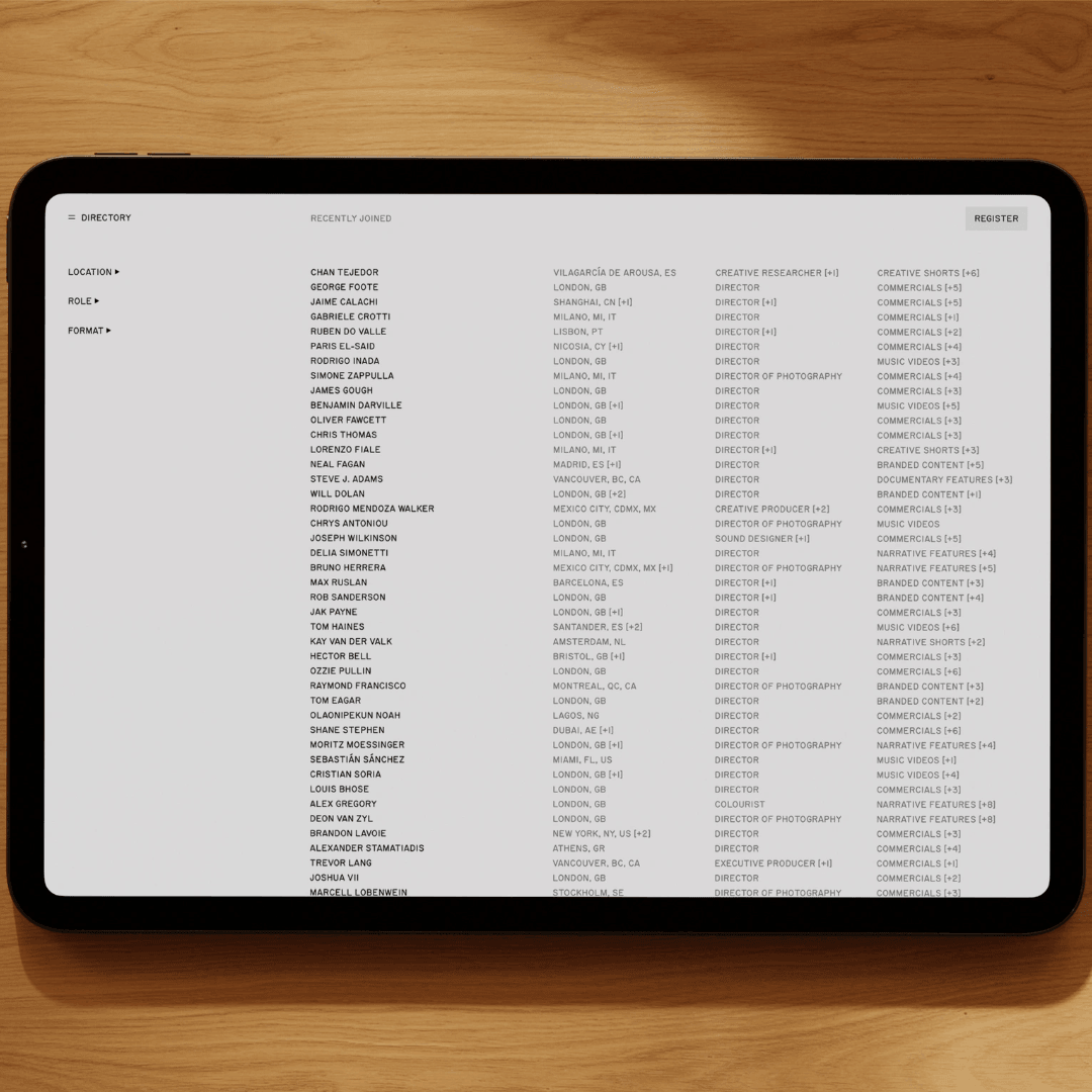 Platform and UX Design for a Global Film Talent Index
