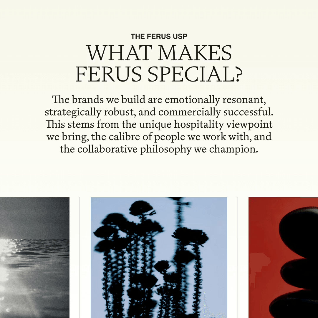 Editorial website for a hospitality positioning agency