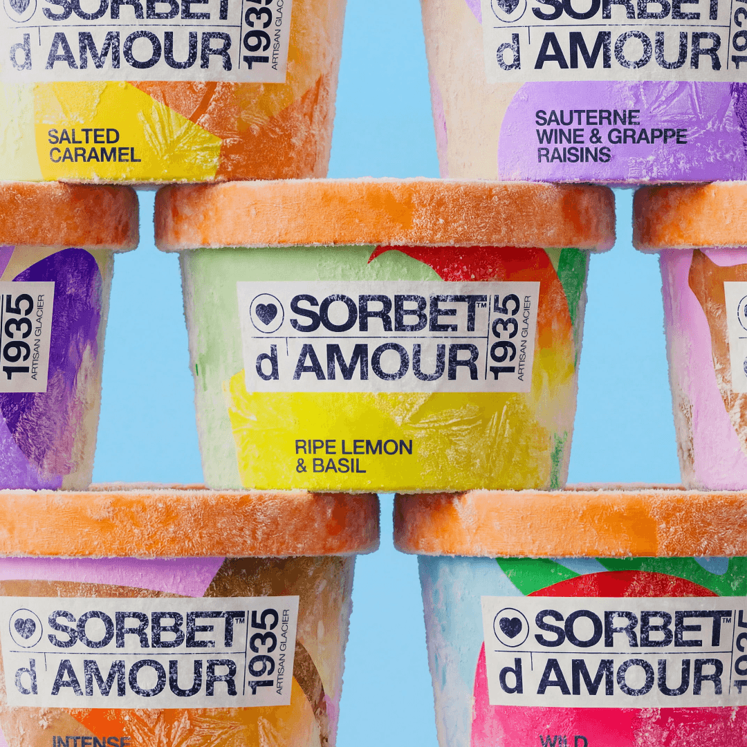 Packaging Design for a French Artisan Ice Cream Brand