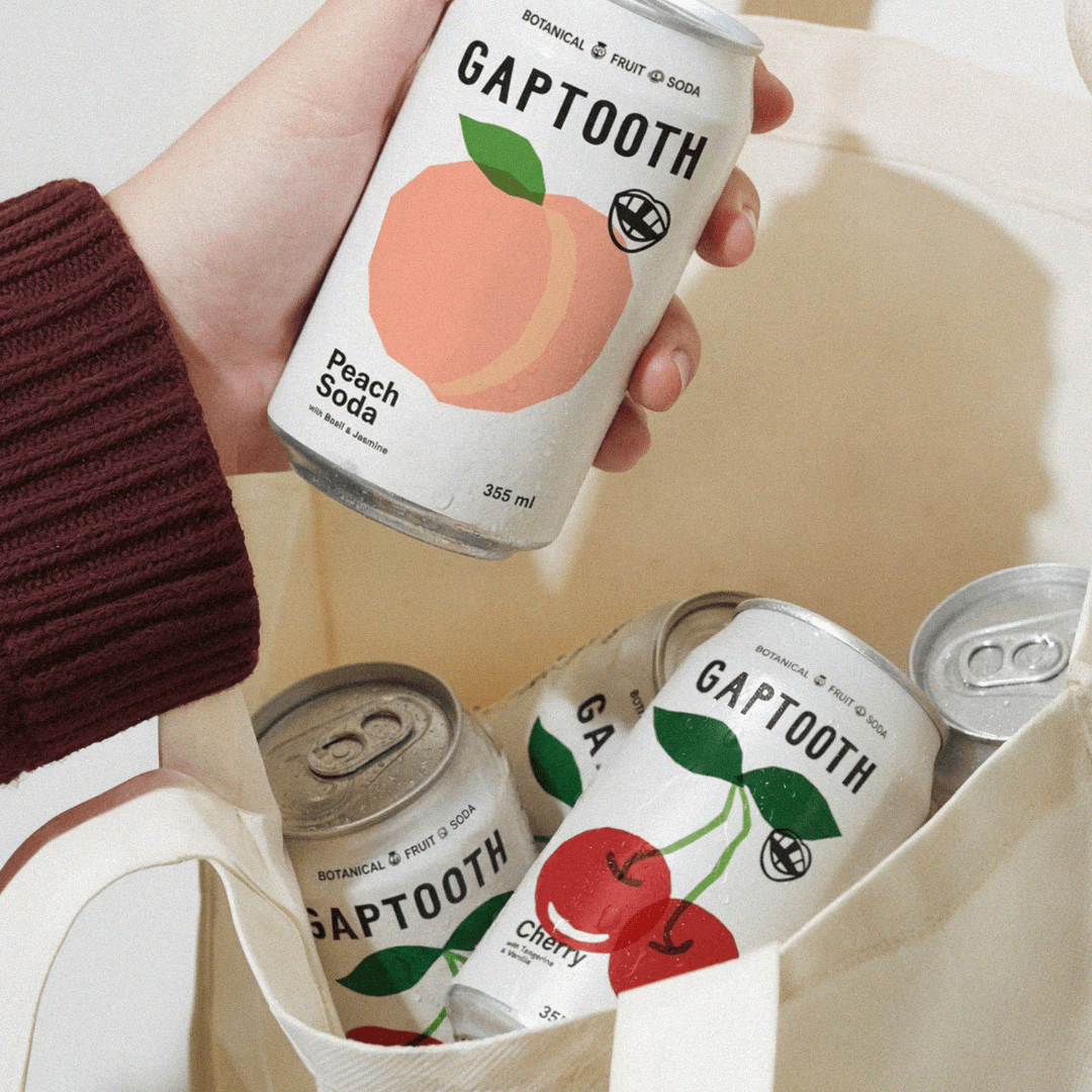 Brand Identity and Packaging for Gap Tooth Soda