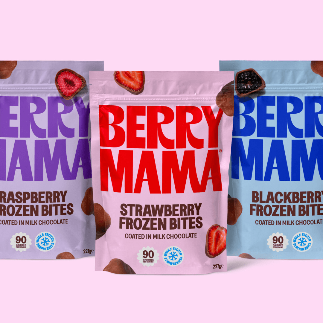 Brand Identity and Packaging for Berry Mama Frozen Snacks