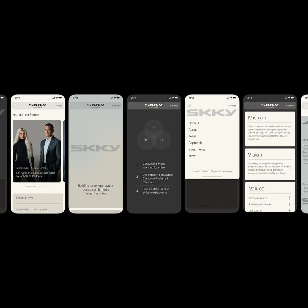 Brand Identity And Website For Skky Partners