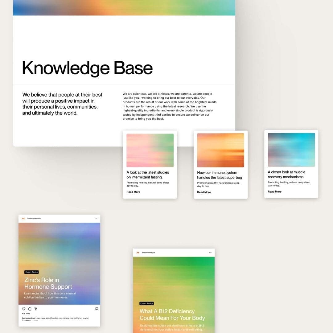 Visual Identity And Packaging For Momentous Supplement Brand