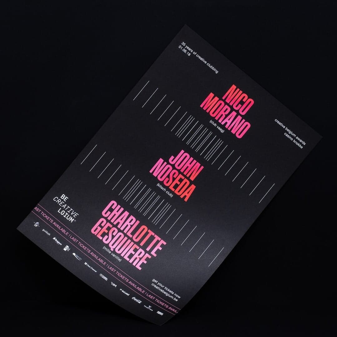 Event Campaign For Creative Belgium Awards 2018