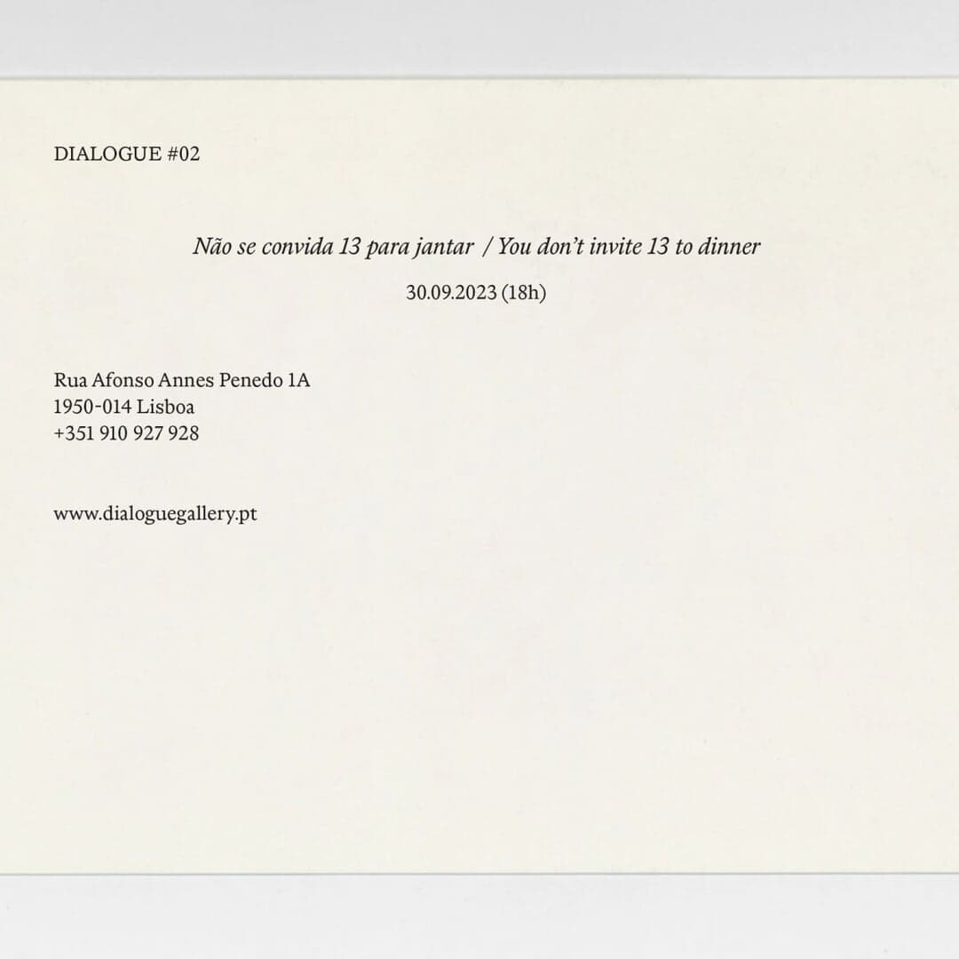 Exhibition Identity For Não Se Convida 13 Para Jantar