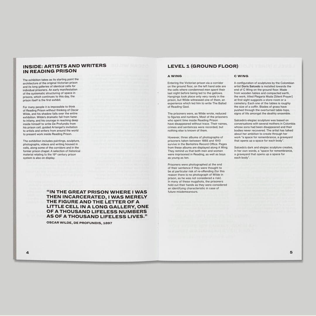 Exhibition Identity And Publication Design For Inside: Artists & Writers In Reading Prison