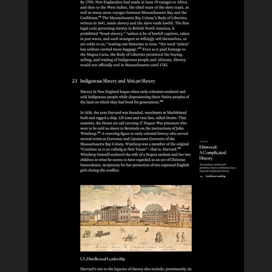 Website Design For Harvard And The Legacy Of Slavery Initiative