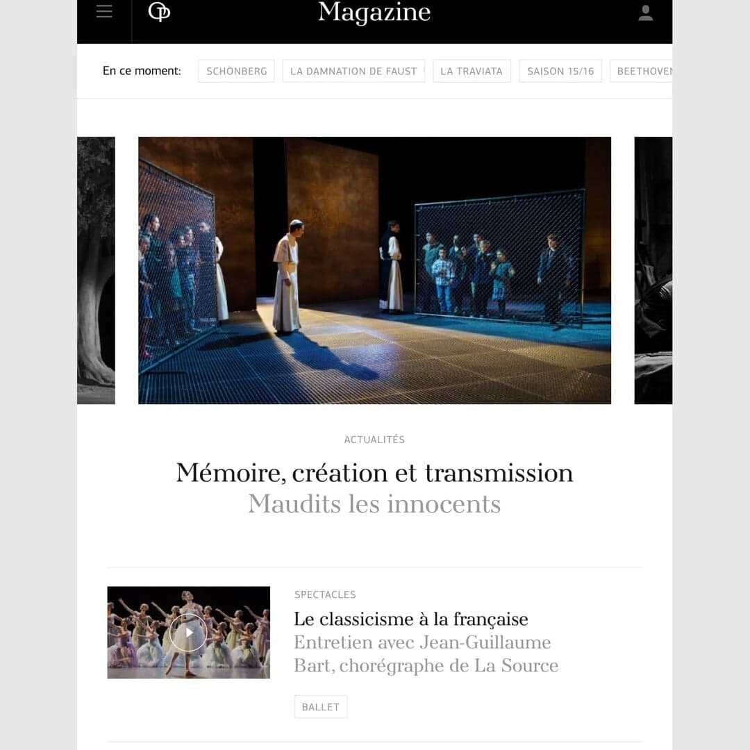 Website Redesign For Opéra National De Paris