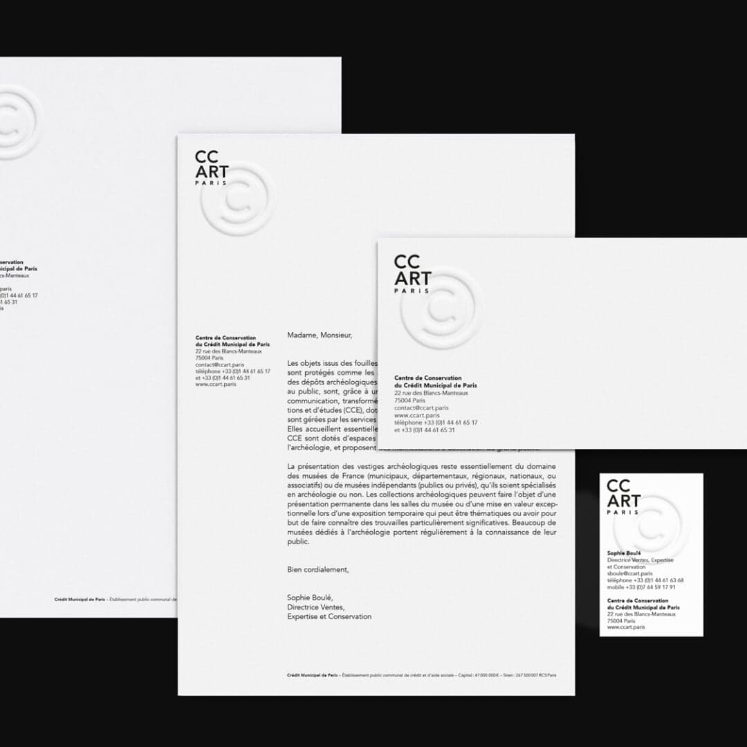 Visual Identity For Ccart Paris Conservation Center