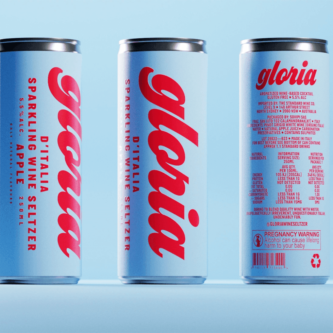 Branding And Packaging For Gloria Wine-based Hard Seltzer